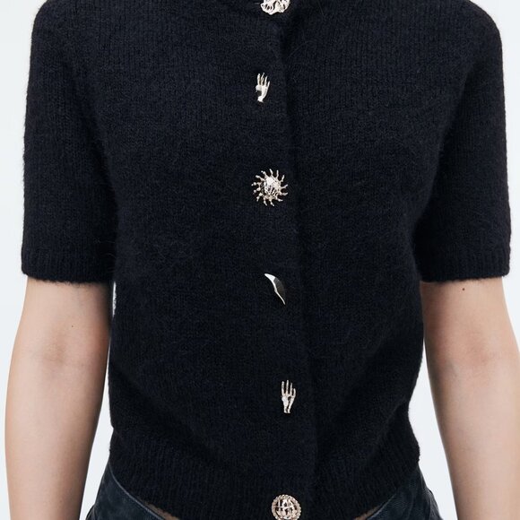 Button-Detail Knit Cardigan - Picture 2 of 4